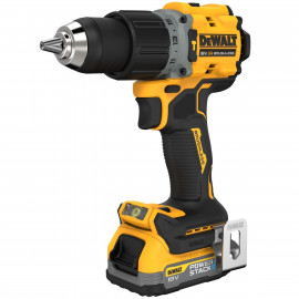 Perceuse visseuse Dewalt percussion compacte - XR - sans fil - 18 Volts - 1,7Ah li-ion brushless - powerstack | DCD805E2T-QW