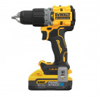 Image du produit : Perceuse visseuse Dewalt percussion compacte - XR - sans fil - 18 Volts - 5Ah li-ion brushless powerstack | DCD805H2T-QW