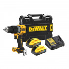 Image du produit : Perceuse visseuse Dewalt percussion compacte - XR - sans fil - 18 Volts - 5Ah li-ion brushless powerstack | DCD805H2T-QW