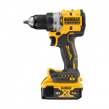 Perceuse visseuse Dewalt percussion compacte - XR - sans fil - 18 Volts - 5Ah li-ion brushless | DCD805P2T-QW