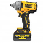 Image du produit : Boulonneuse à chocs Dewalt compacte 1/2" - XR - sans fil - 18 Volts - 5Ah li-ion brushless jonc de sécurité | DCF891P2G-QW