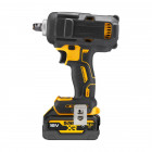 Image du produit : Boulonneuse à chocs Dewalt compacte 1/2" - XR - sans fil - 18 Volts - 5Ah li-ion brushless jonc de sécurité | DCF891P2G-QW