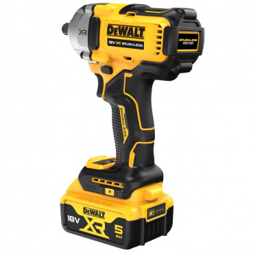 Boulonneuse à chocs Dewalt compacte 1/2" - XR - sans fil - 18 Volts - 5Ah li-ion brushless jonc de sécurité | DCF891P2T-QW