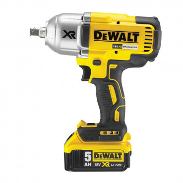 Boulonneuse à chocs Dewalt - XR - sans fil - 18 Volts - 5Ah li-ion - 3 vitesses - 2 batteries Dewalt | DCF899P2-QW