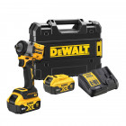 Image du produit : Boulonneuse à chocs Dewalt 1/2" - XR - sans fil - 18 Volts - 5Ah li-ion brushless | DCF922P2T-QW