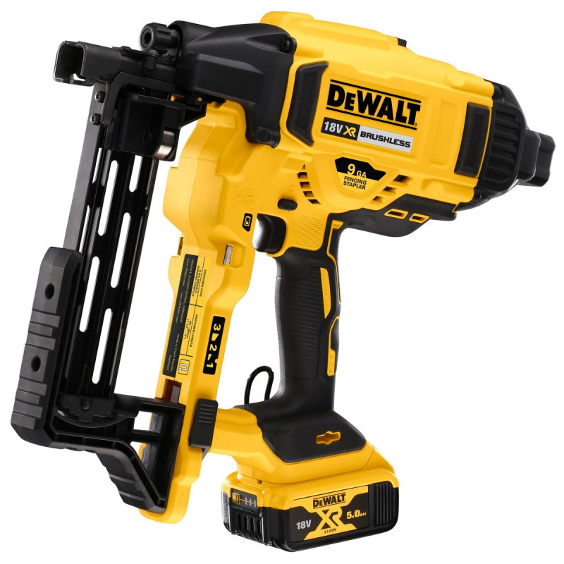 Agrafeuse Dewalt pour clôture - XR - sans fil - 18 Volts - 5Ah li-ion - 2 batteries Dewalt - coffret | DCFS950P2-QW