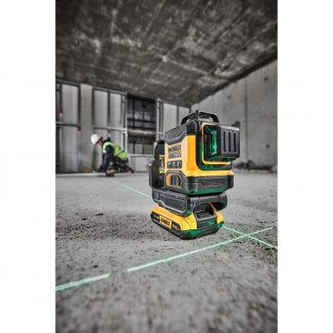 Niveau laser multilignes Dewalt 3 x 360° compact - XR - sans fil - 18 Volts - faisceau vert | DCLE34031N-XJ