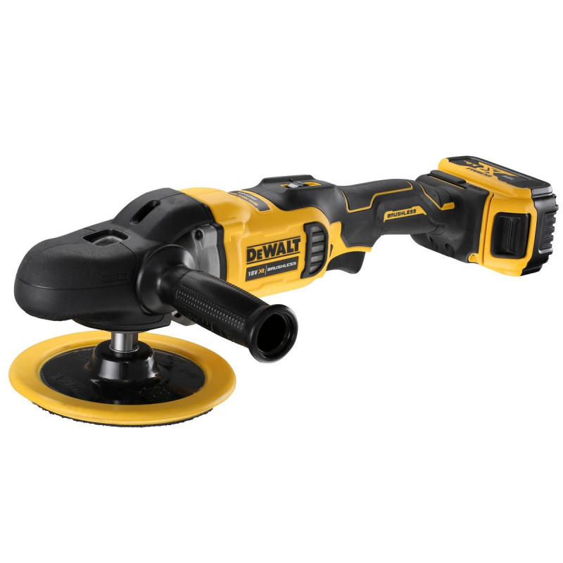 Polisseuse rotative Dewalt - XR - sans fil - 18 Volts - 5Ah li-ion brushless - diamètre 180mm | DCM849P2-QW