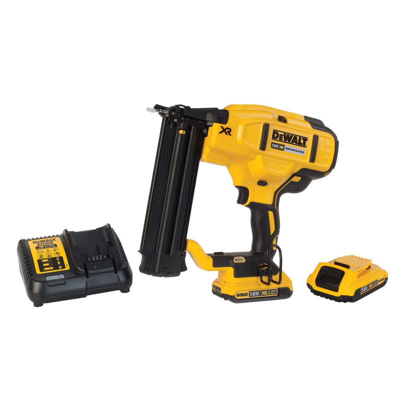 Cloueur de finition Dewalt 18Ga - XR - sans fil - 18 Volts - 2Ah li-ion brushless - 2 batteries Dewalt - coffret T-stak | DCN680D2-QW