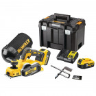 Image du produit : Rabot Dewalt - XR - sans fil - 18 Volts - 5Ah li-ion brushless - 2 batteries Dewalt - coffret TSTAK | DCP580P2-QW