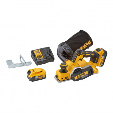 Rabot Dewalt - XR - sans fil - 18 Volts - 5Ah li-ion brushless - 2 batteries Dewalt - coffret TSTAK | DCP580P2-QW