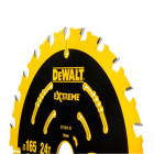 Image du produit : Lame Dewalt pour scie circulaire sans fil extrême, 165 x 20mm - 24 dents | DT10624-QZ