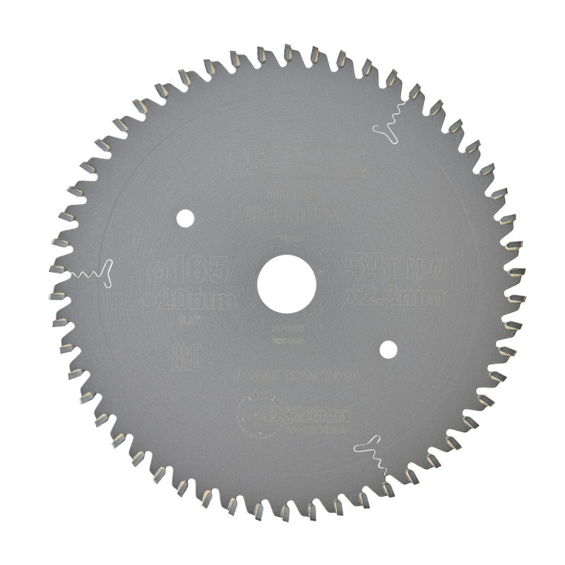 Lame Dewalt pour scie circulaire plongeante extrême workshop, 165 x 20mm - 54 dents | DT1088-QZ