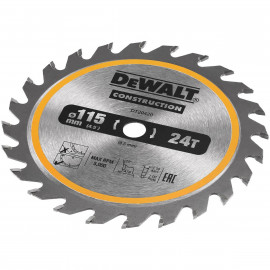 Construction circ saw blade cordless - framing 115mm 24t Dewalt | DT20420-QZ