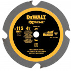 Image du produit : Lame Dewalt pour scie circulaire diamètre 115mm - 4 dents extrêmement performante pour la découpe de stratifiées, mélaminées, bois tendres et durs, MDF, contre-plaqué aggloméré, fibrociment | DT20421-QZ