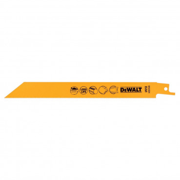 Lame Dewalt pour scie sabre BIM pour la coupe du métal 152mm profondeur inférieur 3mm | DT2354-QZ