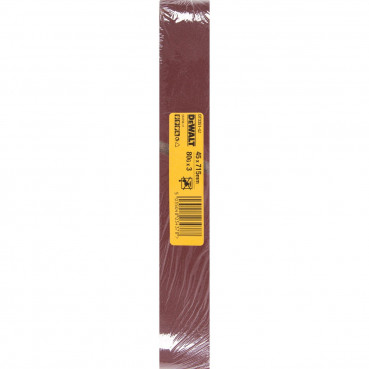 Bande abrasive, papier à poncer pour touret pour le travail du métal, du bois et de la céramique, 45 x 715mm Grain 80 - Dewalt | DT3351-QZ