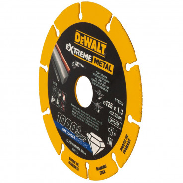 Disque diamant extrême métal 125 x 22.23 x 1.3mm Dewalt | DT40252-QZ