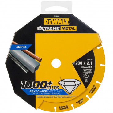 Disque diamant extrême métal 230 x 22.23 x 1.5mm Dewalt | DT40255-QZ