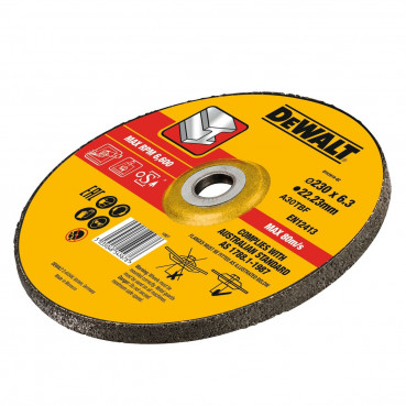 Disque à meuler le métal 230 x 22.2mm - épaisseur 6mm - moyeu déporté - diamètre 230mm Dewalt | DT43919-QZ