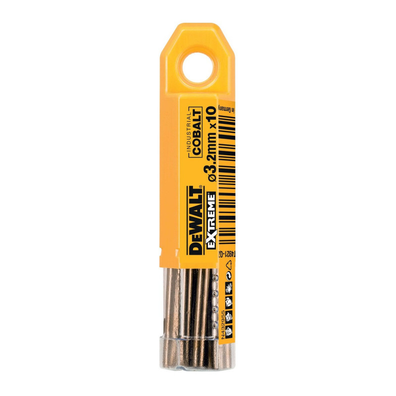 Foret métal hss-co extrême 10 pièces 3.5 x 39 x 70mm Dewalt | DT4923-QZ