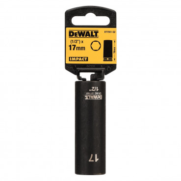 Douilles Impact à chocs diamètre 17mm 1/2" Dewalt | DT7551-QZ