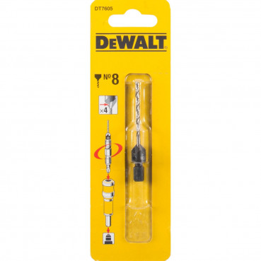 Mèche n°8 et fraise à chanfreiner 4 taillants Dewalt | DT7605-XJ