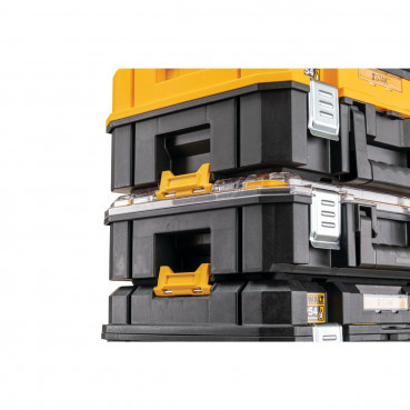 Coffret TSTAK ip54 petite contenance avec organiseur supérieur et longue poignée supérieure Dewalt | DWST83344-1