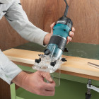 Image du produit : Affleureuse Makita 6mm - 530 Watts - capacité de plongée 0 - 42mm - pince diamètre 6mm - poids 1,7kg | 3712J