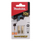 Image du produit : Embout de vissage Impact Gold, PZ3, 25mm par 2 - longueur totale 25mm Makita | B-28466