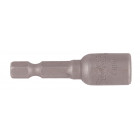 Image du produit : Douille de vissage magnétique pour visseuse Hexa 1/4" - 7mm - longueur totale 50mm - 1 pièce(s) Makita | B-38700