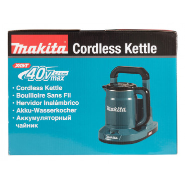 Bouilloire XGT 40 Volts MAX - sans fil Lithium (Li-Ion) - (Produit seul) - réservoir 0,8 litres Makita | KT001GZ