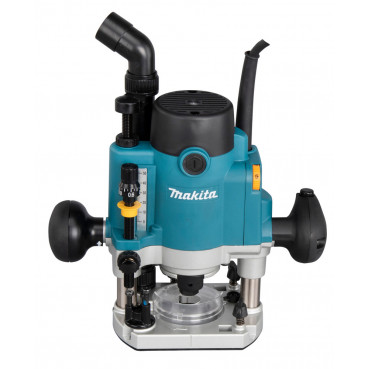 Défonceuse Makita 1 100 Watts - 6 / 6,35 / 8mm - 1100 Watts - capacité de plongée 0 - 57mm - pince diamètre 8mm - poids 3,3kg | RP1111CJ