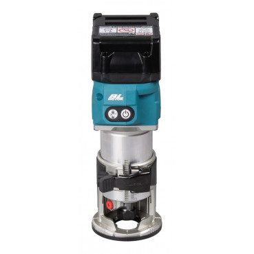 Affleureuse-défonceuse Makita XGT 6 et 8mm - 40 Volts MAX - sans fil Lithium (Li-Ion) - 4 Ah - poids 2,2kg - capacité de plongée 0 - 40mm - pince diamètre 6 / 8mm | RT001GM208