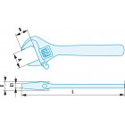 Image du produit : Clé à molette Facom ADF - ouverture 55mm - longueur 450mm outillage Facom antidéflagrant, antimagnétique | 113A.18SR