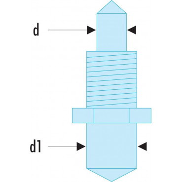 Jeu de 2 ergots de rechange pour clés 117.B - diamètre 3mm - 5mm x Facom | 117.E3