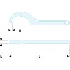 Image du produit : Clé de serrage à ergot modèle articulés - 3mm - longueur 168mm Facom | 125A.35