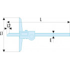 Image du produit : JAUGE de PROFONDEUR à AFFICHAGE DIGITAL 300 MM - 1/100ÈME - longueur 100mm - longueur 420mm Facom | 1350