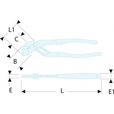 Pince multiprises entrepassée à verrouillage - outil version SLS - longueur 185mm Facom | 181A.18CPESLS