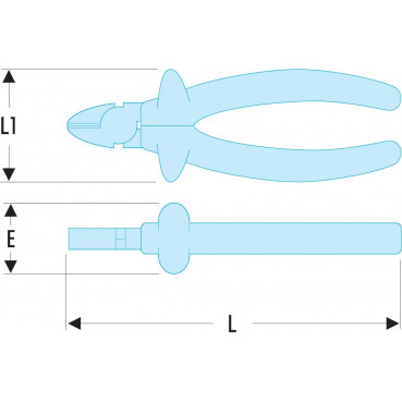 Pince coupante Facom diagonales isolée 1000 Volts série VSE pour fil dur - longueur 145mm - outillage électricien | 192.14AVSE