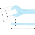 Image du produit : Embout de clé plate Facom - 13mm - à fourche pour clé dynamométrique - attachement 20 x 7mm - 13mm | 20.13