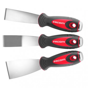 Jeu de 3 grattoirs Inox - spatules - spatules carrossier Facom | 235.J1