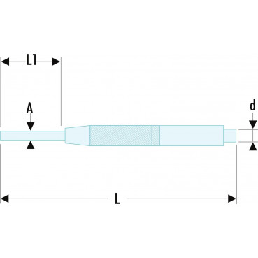 Chasse-goupilles Facom de précision à manchon de guidage - 1.4mm - longueur 83mm - outil professionnel | 251A.1.5