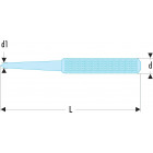 Image du produit : Pointeau de précision - 2.5mm - longueur 100mm Facom | 256.2.5