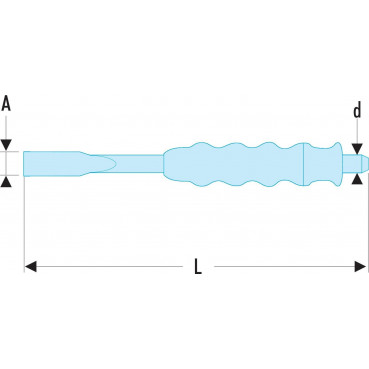 Burin gainé - 20mm - longueur 200mm Facom | 263.G20