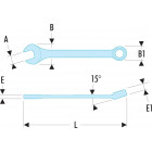 Image du produit : Clé plate mixte 5.5mm courte - Facom - 6mm - longueur 84mm | 39.5.5H