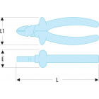 Image du produit : Pince coupante Facom diagonale isolée 1000 Volts série VSE pour cuivre - longueur 165mm - outillage électricien | 391.16AVSE