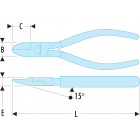 Image du produit : Pince coupante Facom diagonales pour plastique - 6mm - longueur 140mm | 395.14