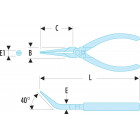 Image du produit : Pince de préhension Micro-Tech à bec extra-longs coudés - longueur 155mm - outillage de précision Facom | 403.MT