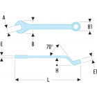 Image du produit : Clé plate mixte 10mm Facom contrecoudée - longueur 142mm | 41.10